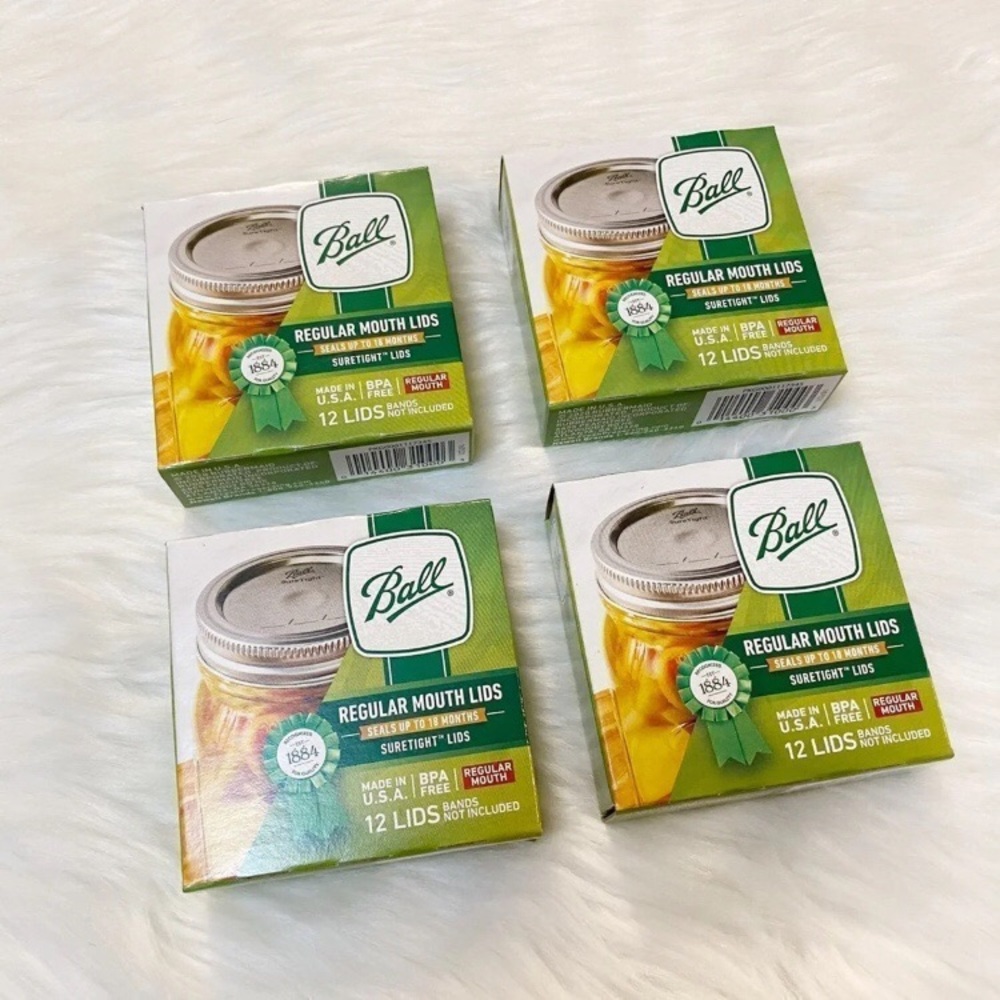 New Ball Regular Mouth Canning 4 Boxes‎ = 48 Lids